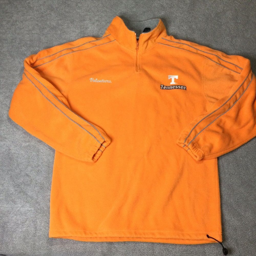 Tennessee Vols Jacket Size‎ M Orange Fleece 1/4 Zip Pullover Pro Edge